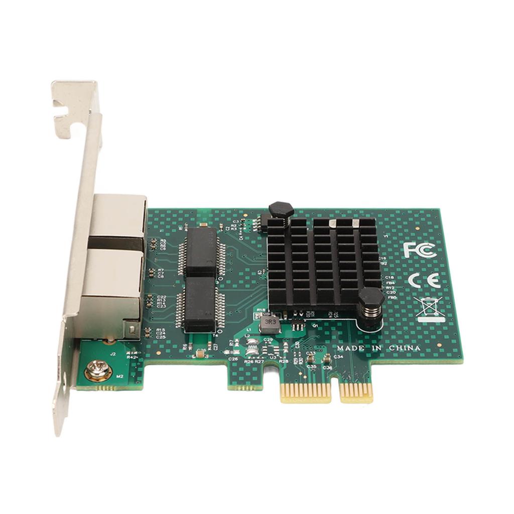 PCIE X1 Ethernet Card BCM5720 Gigabit Dual Port Copper Cable RJ45 Media Interface PCIE Network Adapter for WOL PXE VLAN