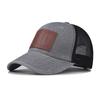 Curved Brim Mesh Trucker Hat DAD Leather Label Snapback Cap Casual Dad Hat  Summer Outdoor