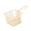 Silver Rose Gold Gold French Fry Holder Square Shape Frying Strainer Fryer Basket  Cooking Frying