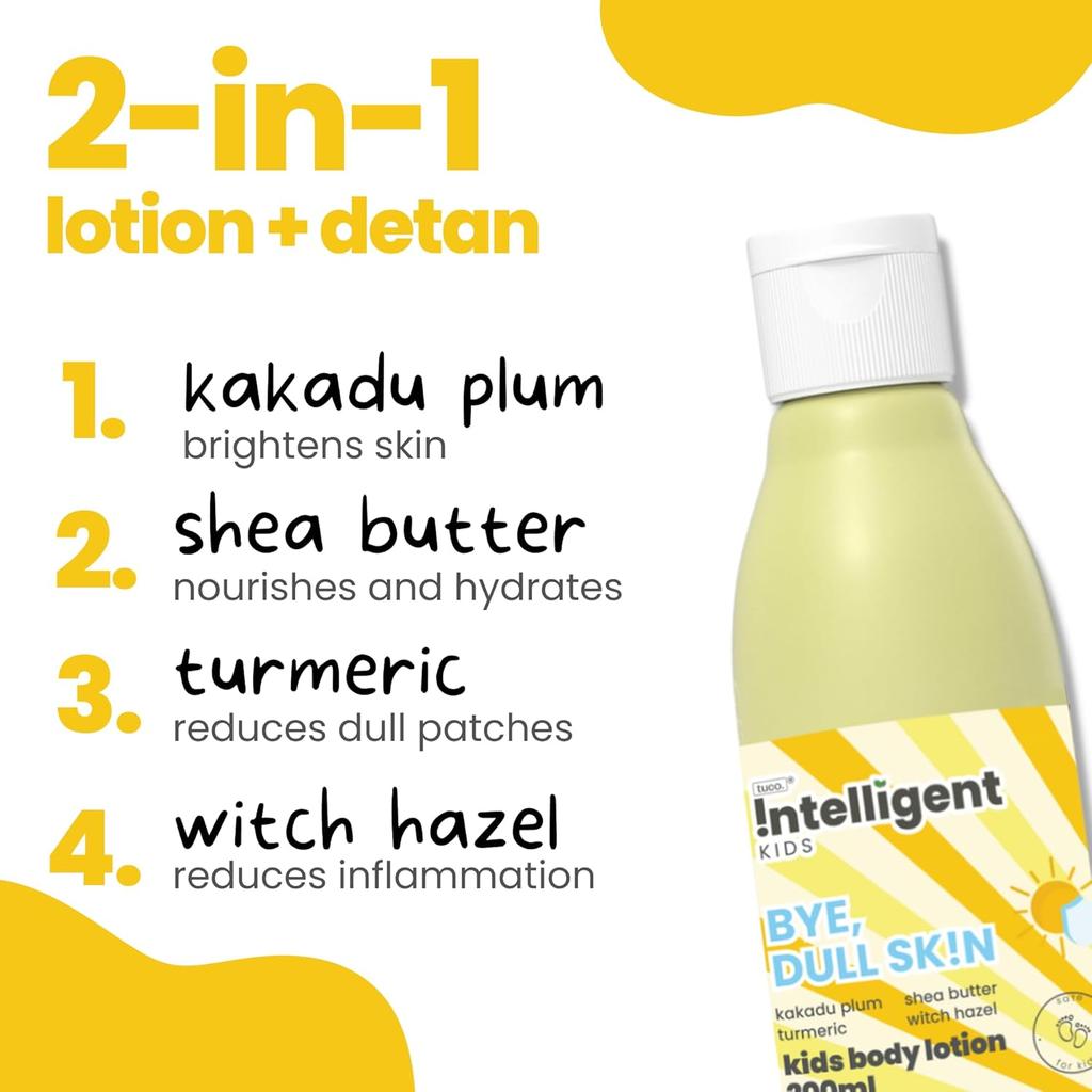 Tuco® Kids Summer Dull Skin Lotion | Perfect for dull skin | For kids 4-10, 2-5, 10-15 years | SLS & Paraben free | 200ml-Pack of 1