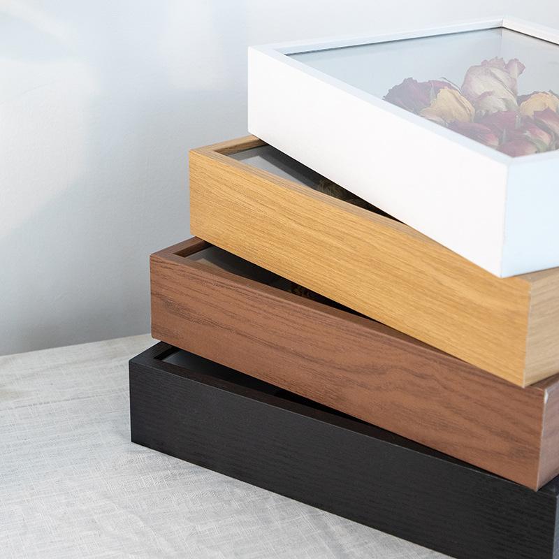 Shadow Box Depth 3cm Wooden Photo Frame For Displaying Three-Dimensional Works Nordic DIY Wood Picture Frame Photo Decor