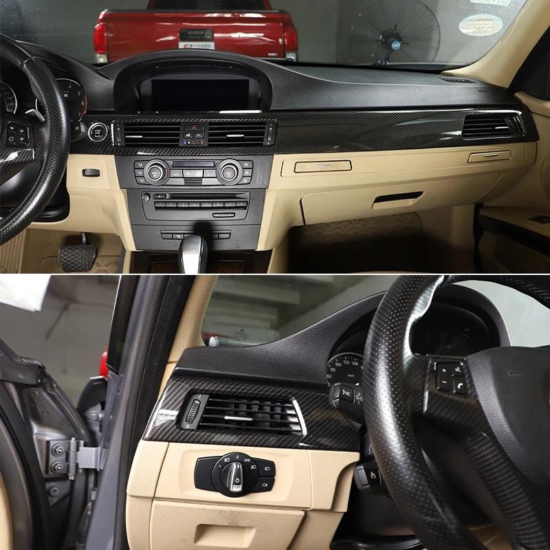 ABS Carbon Fiber Car Interior Dashboard Panel Cover Trim Decoration Stickers For BMW 3 Series E90 2005-2012 Auto