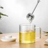 2PCS Press Type Long Handle Tea Strainer Ball Fine Mesh Tea Filter Portable Tea Infuser Black Tea