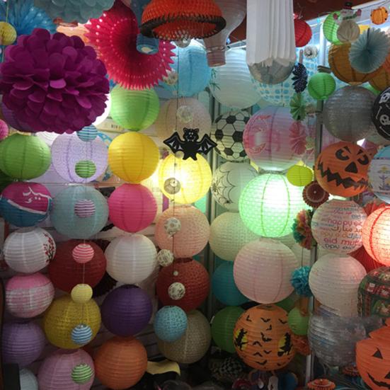 9Pcs New Year Paper Lantern Ornament Solid Color Round Lantern Holiday Party Scene Layout Decoration Props for Spring Festival Christmas Birthday