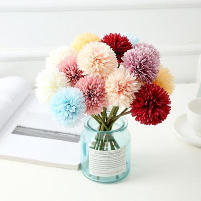 10 Pcs Dandelion Flower Ball Simulation Silk Artificial Flowers DIY Wedding Bouquet Home Decoration