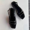 Fashion Fashion Sewing Flat Sandals Women Comfortable Square Toe Back Strap Brand Designer Shoe Summer Casual Concise Sandalias De Mujer