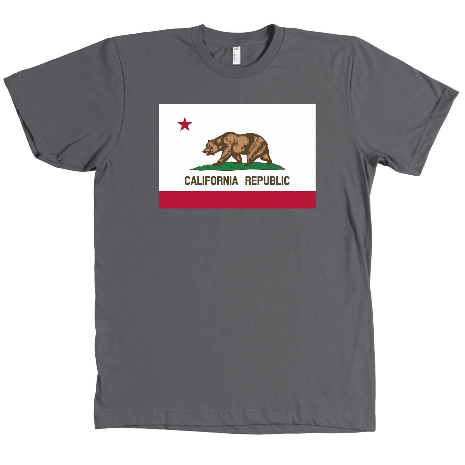 California State Flag Bella + Canvas T Shirt Cali CA NEW - MANY COLORS S разноцветный