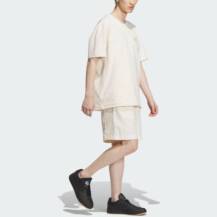 Adidas Originals Monogram Printed Loose Sports Shorts Men Bottoms White IN1047