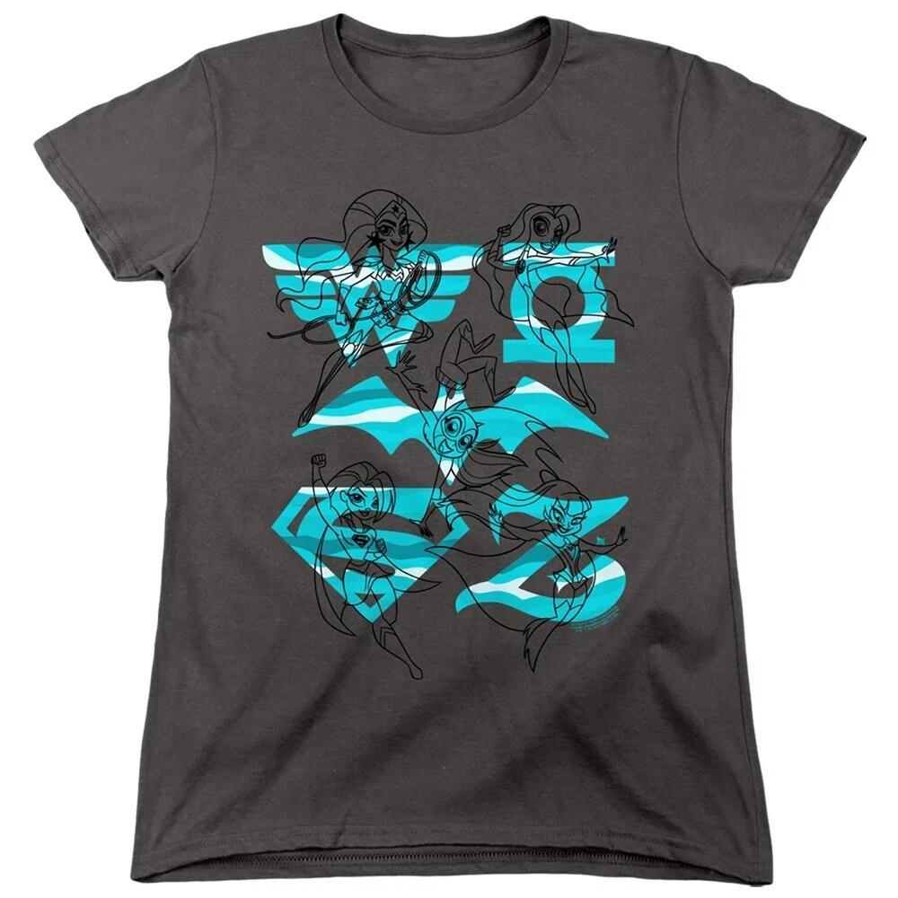 

DC Super Hero Girls Line Art Group Women s T-Shirt S