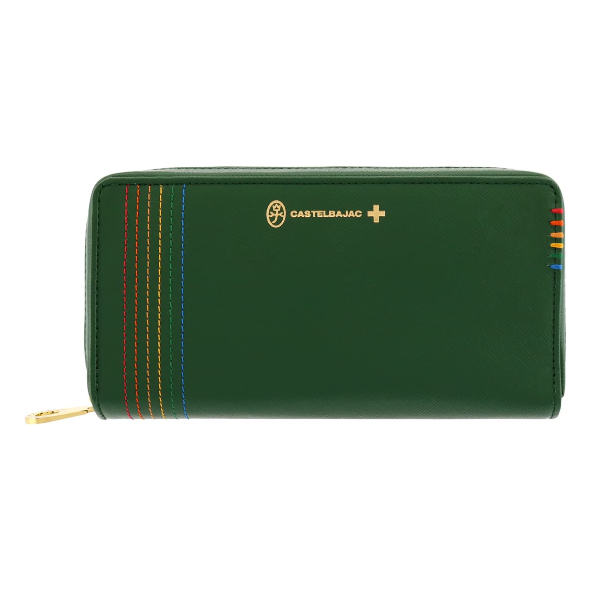 

Round Zipper Long Wallet with Coin Purse Shest 027606 Green [Castelbajac]