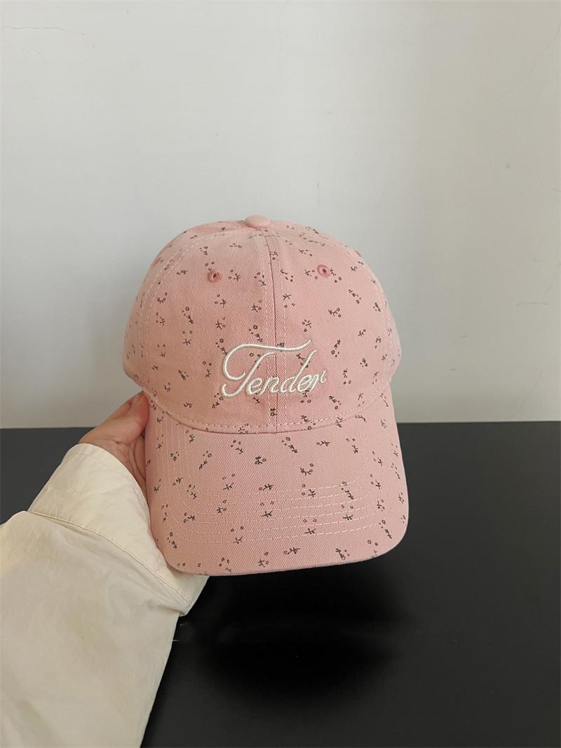 Style Embroidered Cotton Cap With Adjustable Fit For Casual Wear розовый