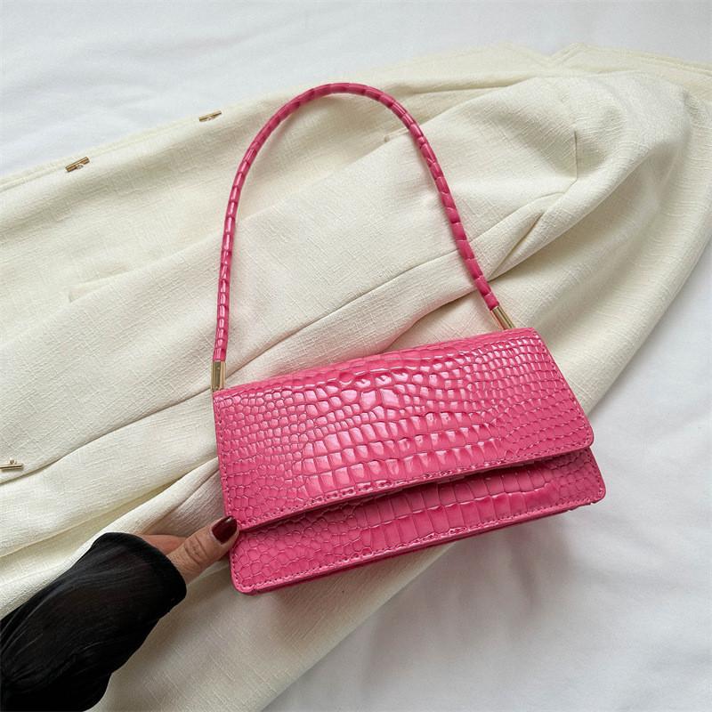 Elegant Soft Pu Vintage Shoulder Bag Casual Small Square Purse In Multiple Colors роза розовый