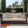 2D Floral Embossed Pattern Throw Pillow Covers Pattern Cushion Cover Suitable For Sofa Bedroom Car Pillow Cover