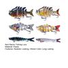 6Pcs Artificial Lures with Treble Hook Realistic Looking Bright Color Multi Jointed Swimbait Hard Lures Fishing Tackle