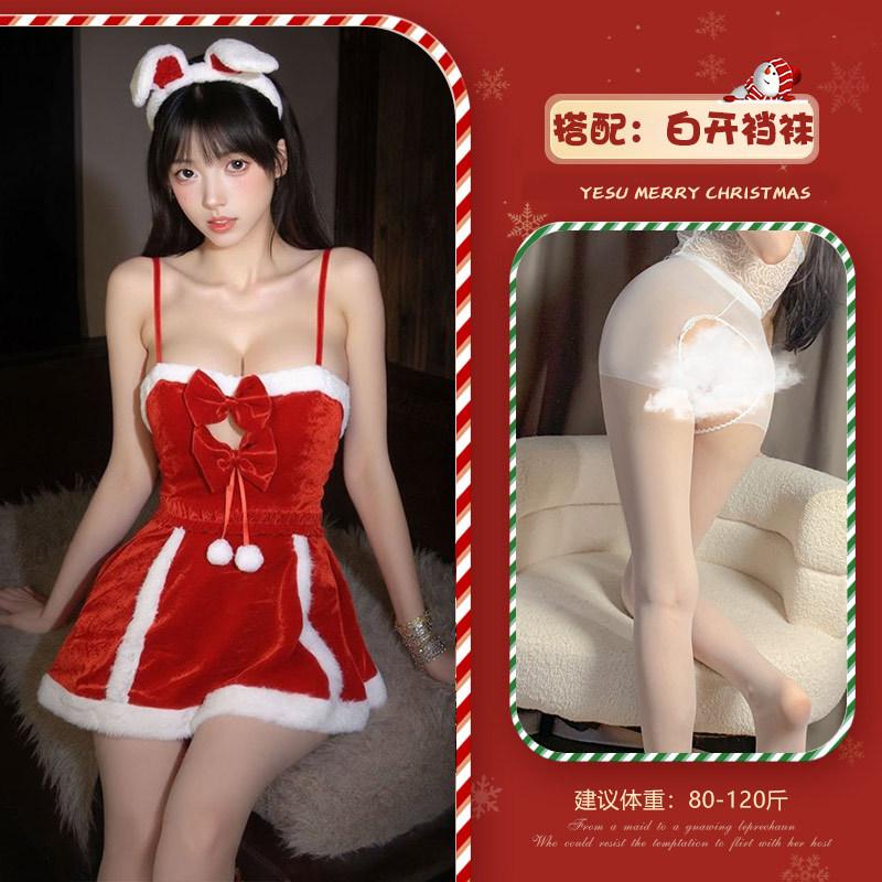 Christmas lingerie sexy maid, theme suit pure lust temptation bunny Cosplay no-take robe