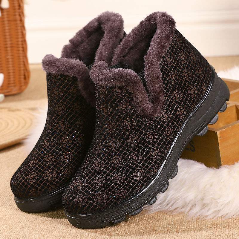 

Winter Beijing cotton shoes cloth shoes mother shoes velvet thickened elderly warm soft sole middle-aged and elderly non-slip grandma cotton boots 41