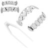 Hollow Plating Teeth Brace Fashionable Metal Teeth Decoration Jewelry for Party