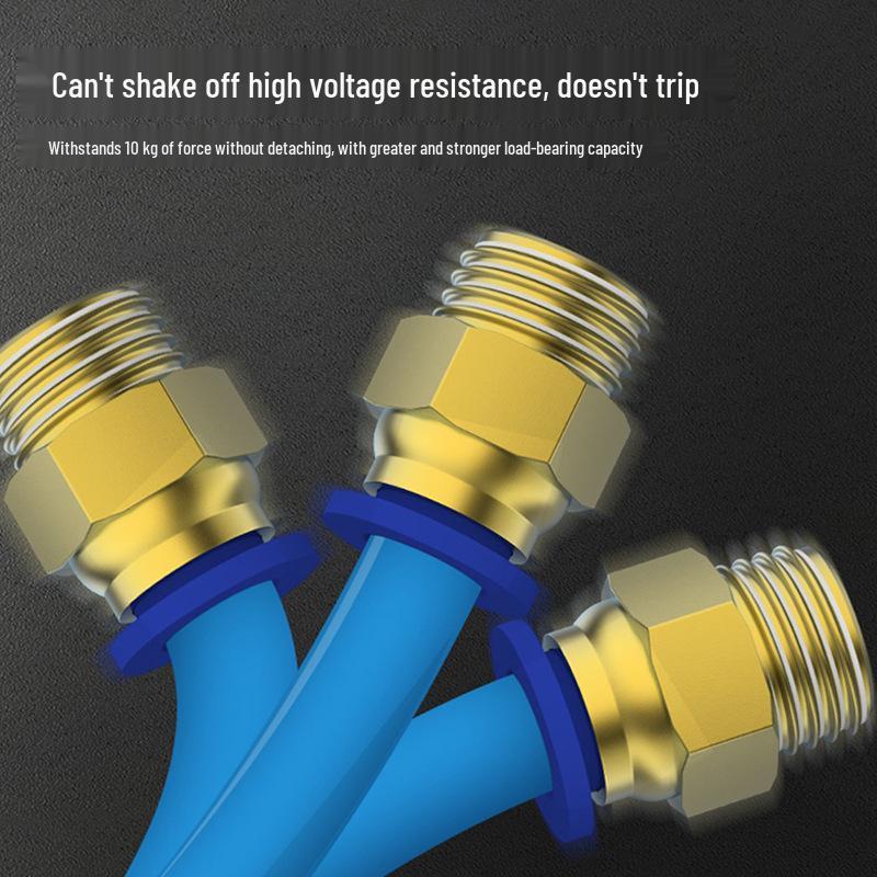 8mm Pneumatic Soft Hose Quick Connect Air Tube Fitting with 1/2" Thread and 6mm Air Nozzle