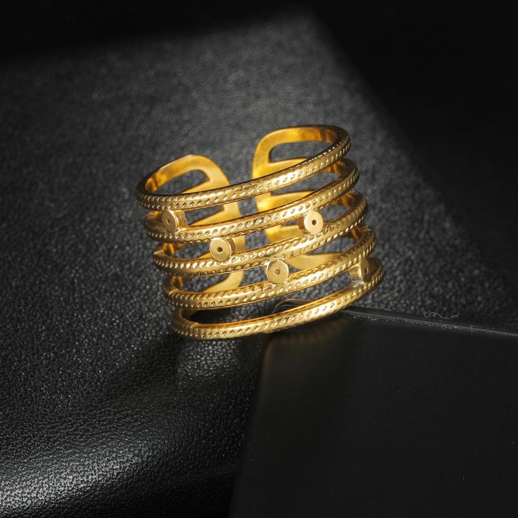 Adjustable Non-Fade Electroplated Couple's Ring