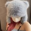 Teens Keep Warm Bear Ear Shape Hat Winter Driving Trapper Hat for Sweet Girls