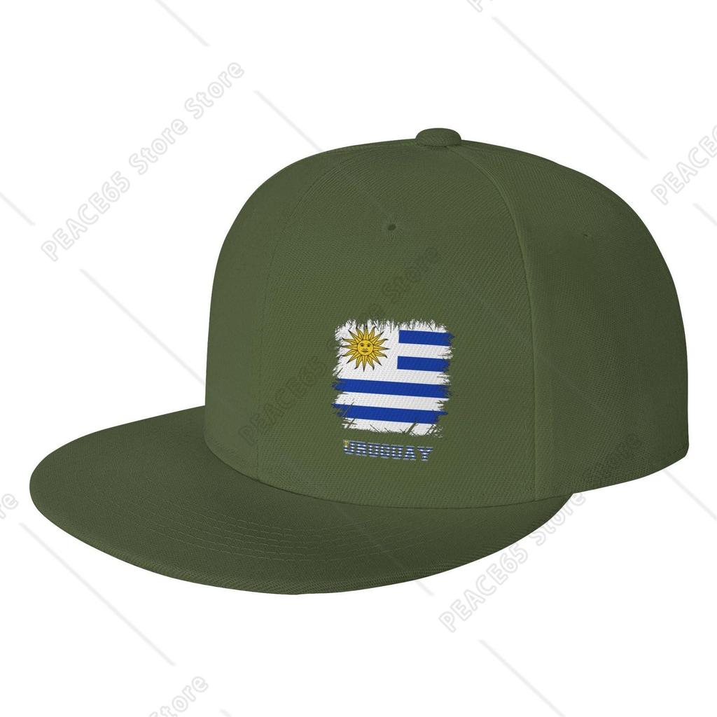 Vintage Uruguay Uruguayanische Flagge Snapback Mütze für Unisex Damen Klassische Flache Kappe Baseballkappe Verstellbar Trucker Mütze Druck Unisex