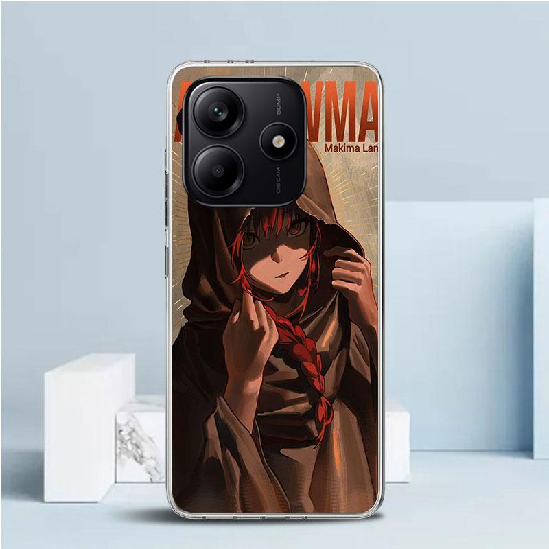

C-Chainsaw Mans Makima Phone Case For Xiaomi Redmi Note 15 14 14S 13 12S 12 Pro Plus 11S 11 11T 11E 10S 10 + Soft TPU Back Cover Redmi Note 10 Pro 4G