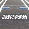 Silicone No Parking Stencil 12" Tall Letters Pavement Sign Stencil for Parking Lot Reusable Parking Zone Marking Templates for Concrete Curbs Pavement