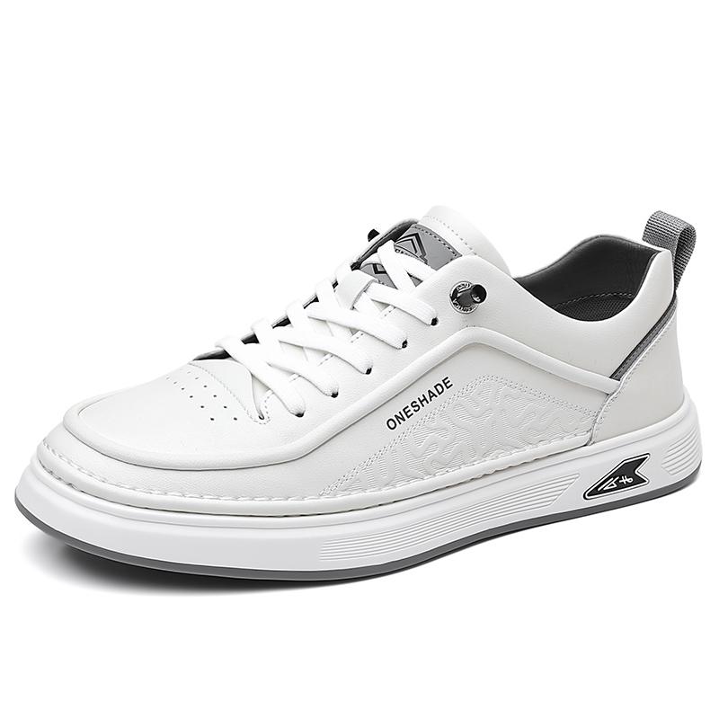 

Мода Новый Тренд Мужская Повседневная Обувь Универсальная Кожаная Обувь для Мужчин Модная Мужская Обувь на Шнуровке Вулканизированная Обувь Обувь для Скейтбординга Кроссовки 44 белый