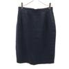 Made In Italy Linen Mimole Length Tight Skirt 42 Navy Women Used