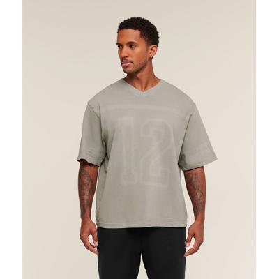 Camiseta CollegiaTe de Malha Lavada Cinza Fumê A3b5l Gb7r