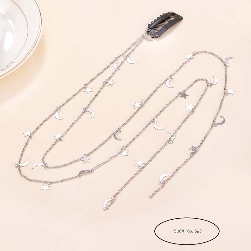 Catena per Capelli Vintage Color Oro per Donne Tendenza Frangia Metallica Fascia Intrecciata Accessori per Capelli Coda di Cavallo Copricapo da Matrimonio