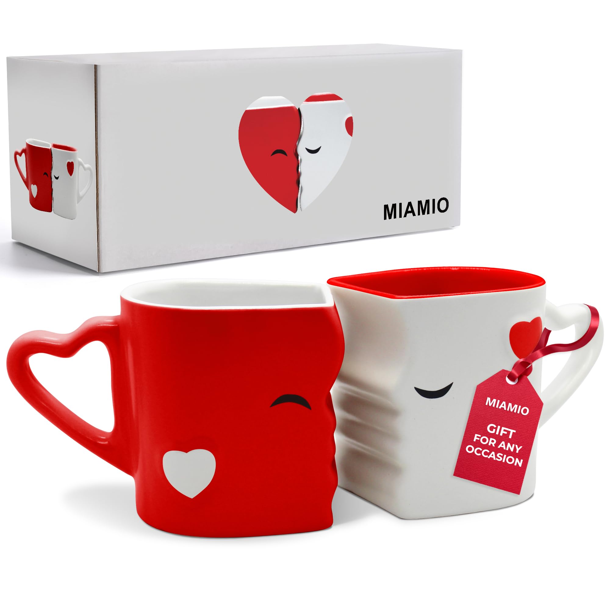 

MIAMIO Coffee Boxed Kissing Coffee Cup – Mug/Gift (Red) красный
