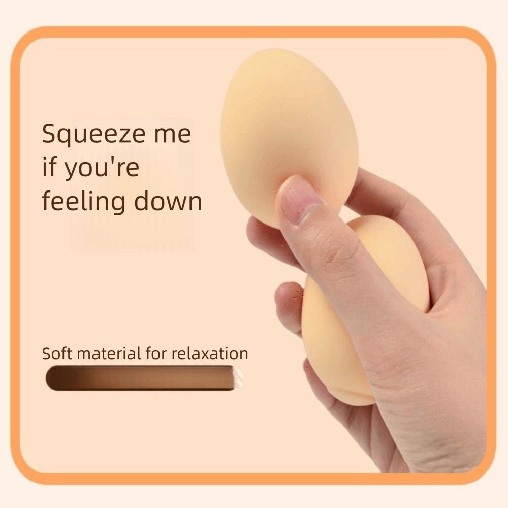 2026 Anti Stress Squishy Simulated Egg Slow Rebound Anxiety Relaxation Egg Squeeze Toys Elastic Squeeze Ball Birthday Gift