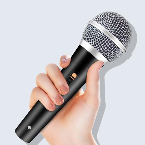1 Set Audio Microphone Highly Sensitivity Vocal Music Plug And Play Low Latency Dynamic Stage Show High Fidelity Intelligent