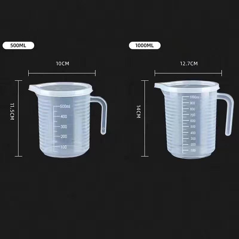 Graduated Measuring Cup Set - 1000ml & 5000ml Cylinders for Milk Tea Shop Equipment