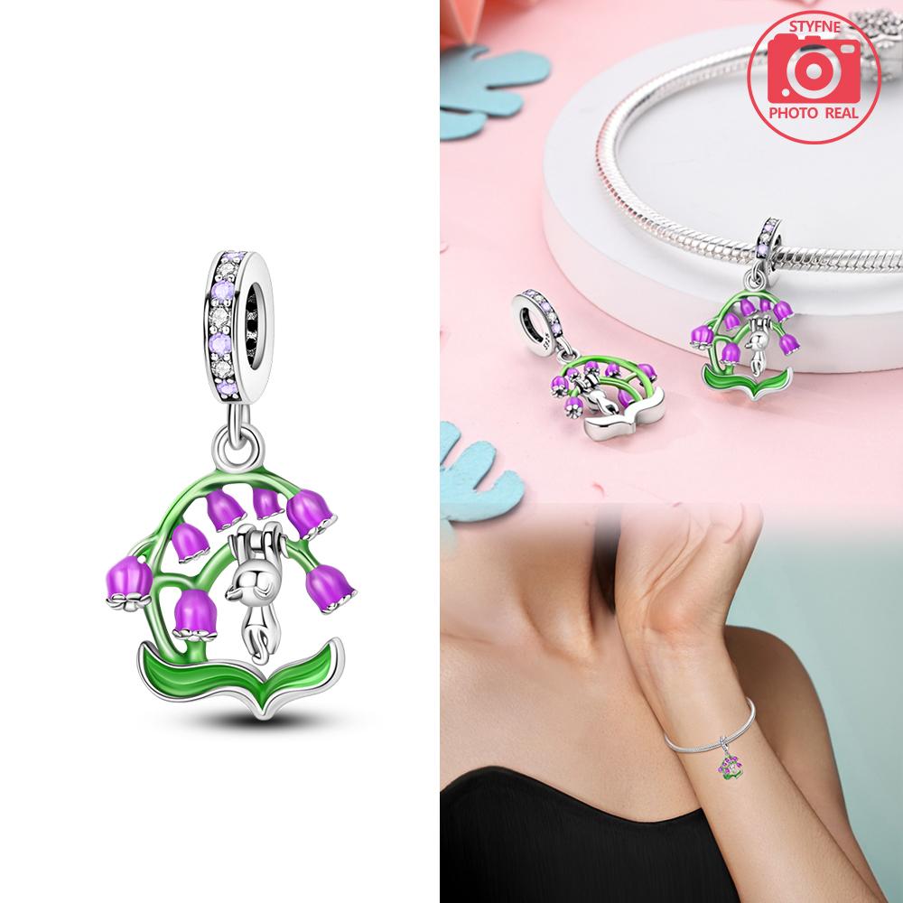 Ландыш Кошка Кулонx Медь Цвета Металла Разработан Для Компонентов Браслета-Шарма Медь Цвета Металла Аутентичный Оригинальный Браслет Высокое Качество