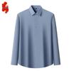 Men's Ice Silk Stretch Wrinkle-Free Long Sleeve Business Casual Shirt