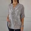 2025 Spring/Summer Women's Lace Embroidery V-Neck Button Shirt