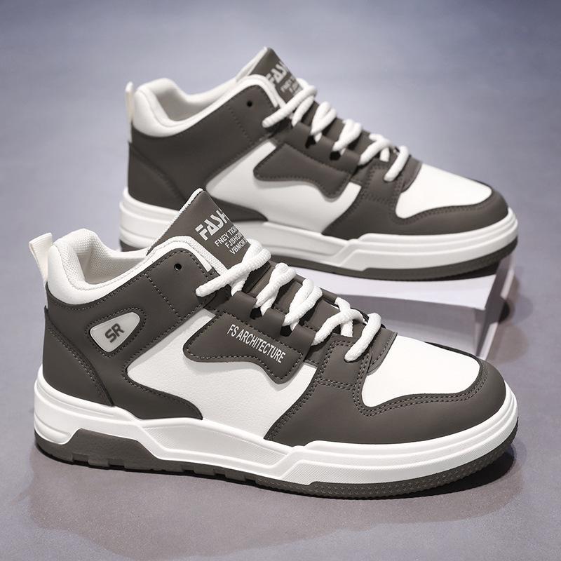 Herren Atmungsaktive High-Top Sneaker im koreanischen Stil - Trendig, vielseitig, lässige Schuhe mit dicker Sohle