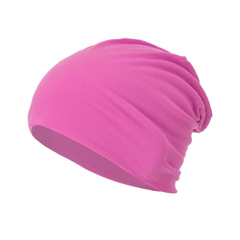 All-Season Knit Pile Hats: Solid Color, Double-Layer, Versatile Beanies for Comfort and Style