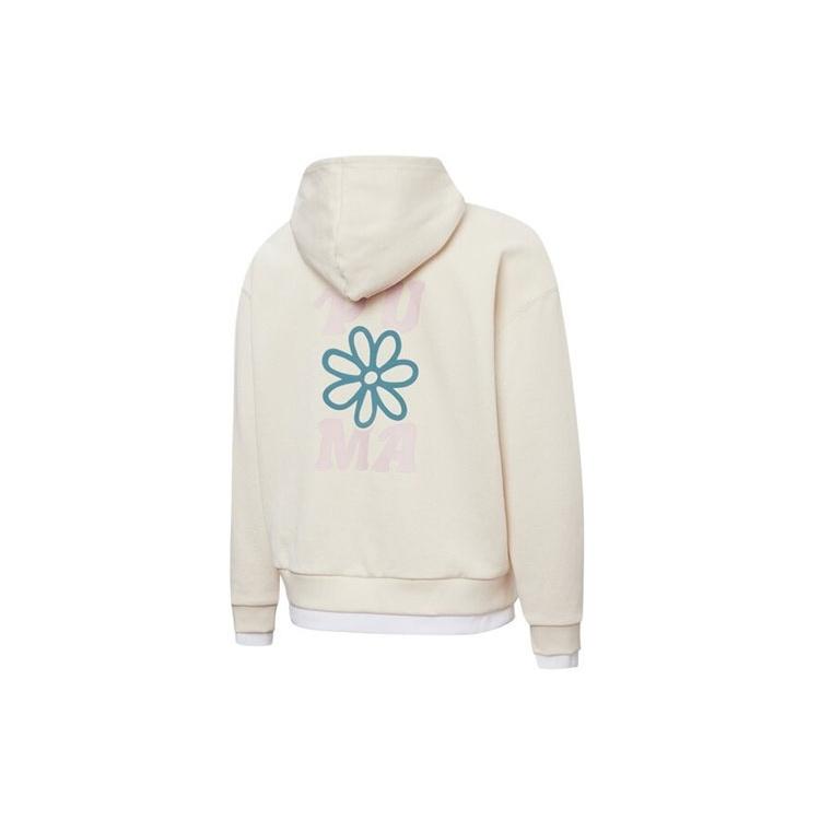 (WMNS) PUMA Layered Printing Fake Two Hoodie White Women s 536091-99 L