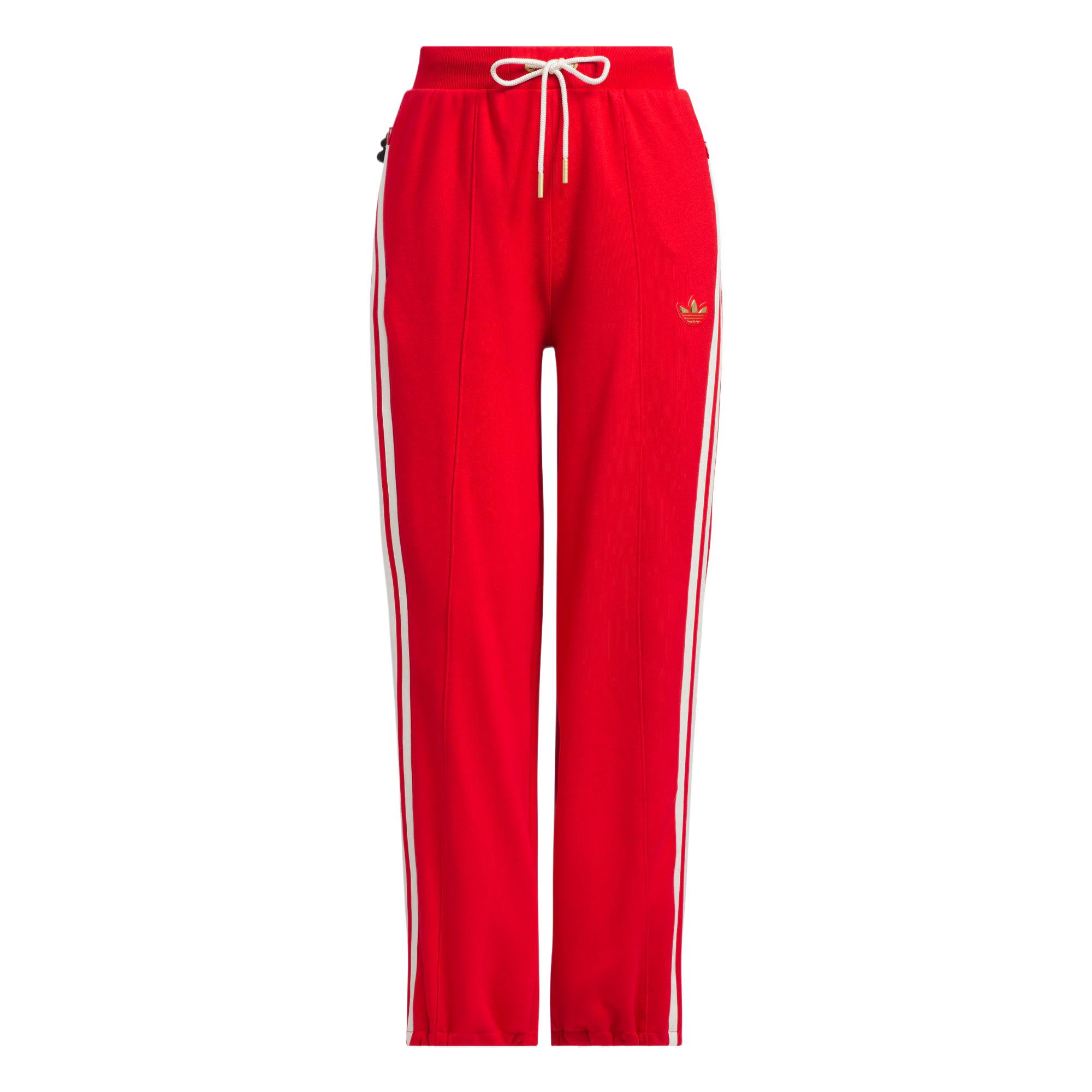 Adidas Originals Lny W Jersey P Snake Year Limited Skin-Friendly Warm Soft Knitted Sports Pants Women Pants Light-Crimson JL8437 XS