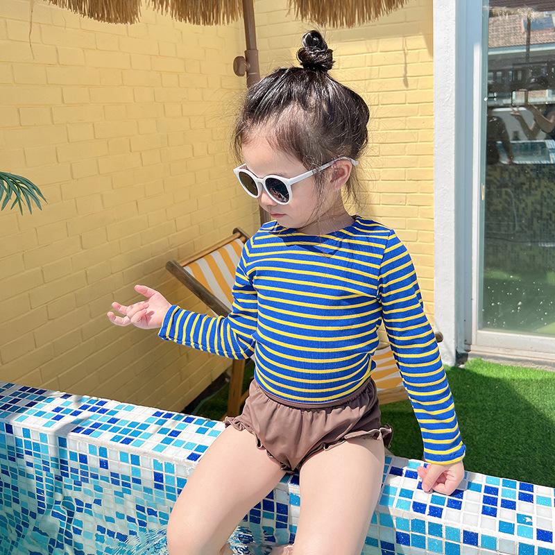 2025 New Girls' Swimsuit: Stylish Two-Piece & One-Piece Options for Young Children