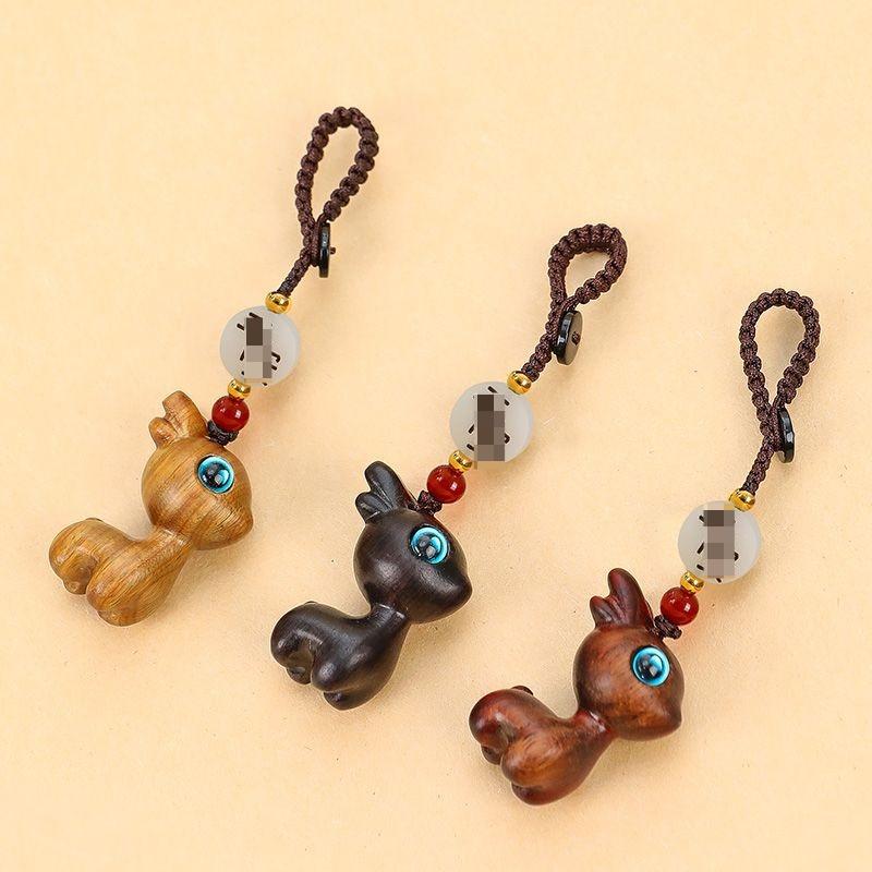 1Pc Wooden Cat Keychain Anime Cute Mobile Phone Chain Car Wooden Pendant Personality Creative Cute Keychain Accessories