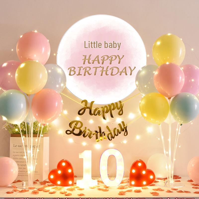 Happy Birthday Backdrop Set for Kids' Party Decorations - Suitable for Boys and Girls