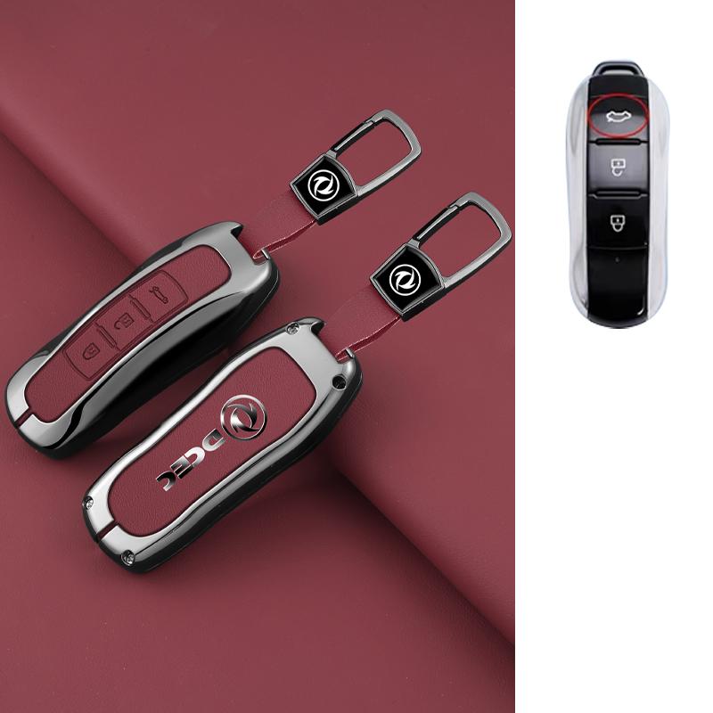 

3 Buttons Zinc Alloy Car Key Case Cover for Shell Dongfeng Fengon Fengguang Ix5 580 Ix7 Seres Sf5 2021 Auto Protector Keychain