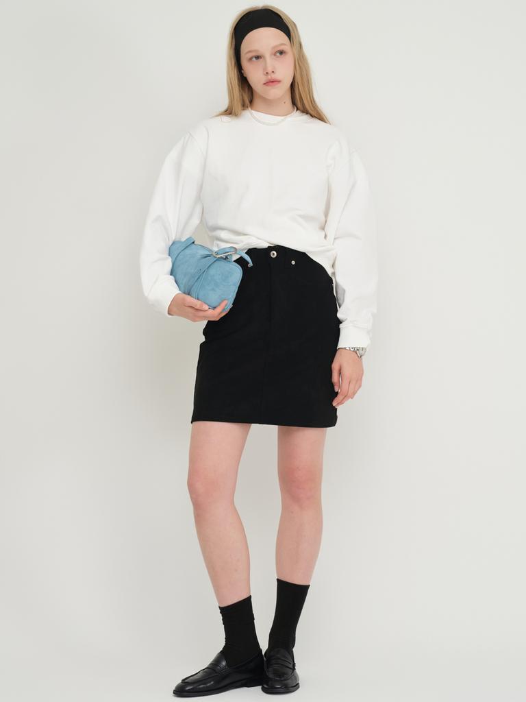 Beirut Suede Mini Skirt Black