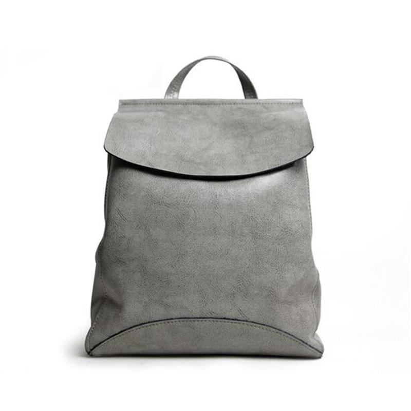 2025 Ретро Женские Рюкзаки Натуральная Кожа Рюкзак Простой Роскошный Рюкзак Для Женщин Натуральная Коровья Кожа Сумки Через Плечо серый 5424₽