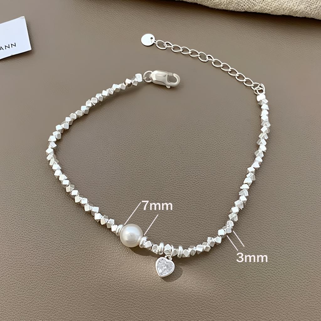 925 Sterling Silver Thai Silver Bracelet for Women Vintage Geometric Heart Love Lucky Punk Jewelry 2026 New