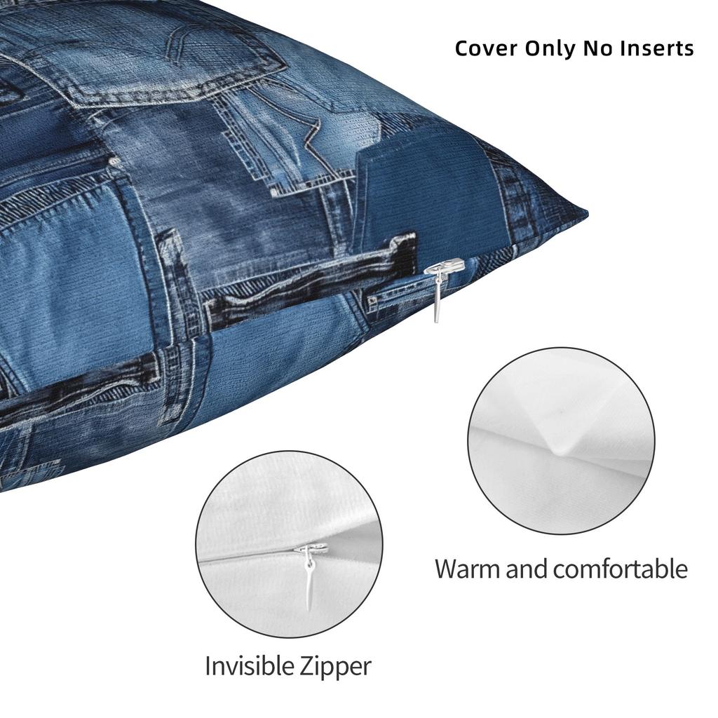 Fotografia Di Federa Per Cuscino Di Vecchi Jeans Copricuscino Quadrato Copricuscino Divertente Per Divano Del Salotto